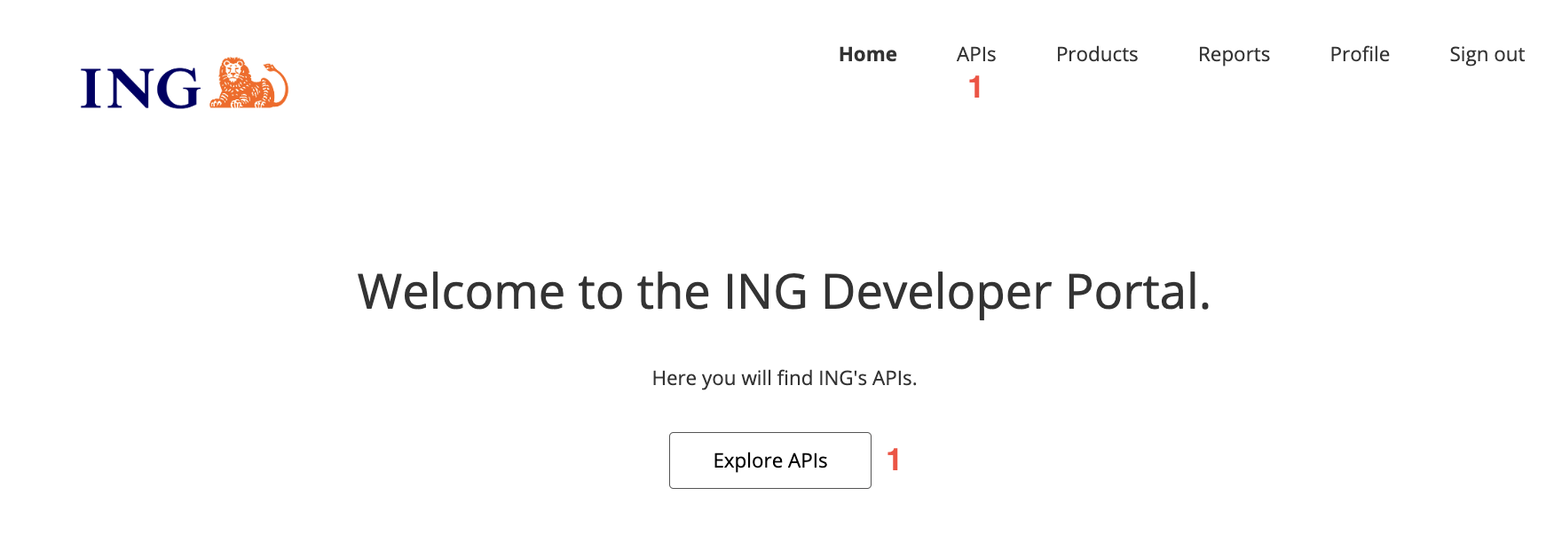 Portal APIs Menu